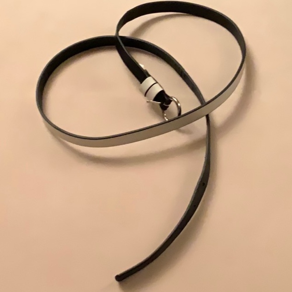 Banana Republic Leather Black & White Belt